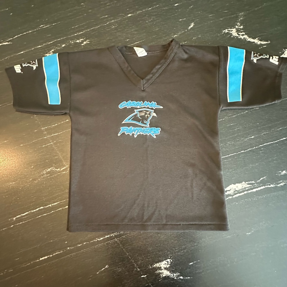 Kids Vintage Franklin Carolina Panthers Medium Jersey Shirt